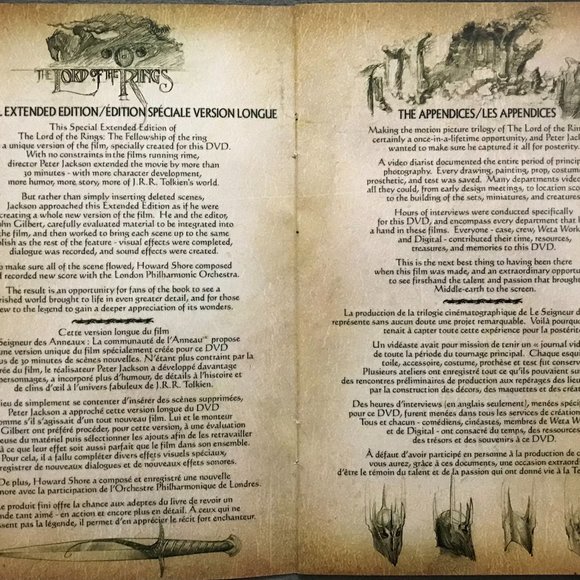 LOR the Fellowship of the Ring SPECIAL EXTENDED DVD EDITION - Picture 8 of 16